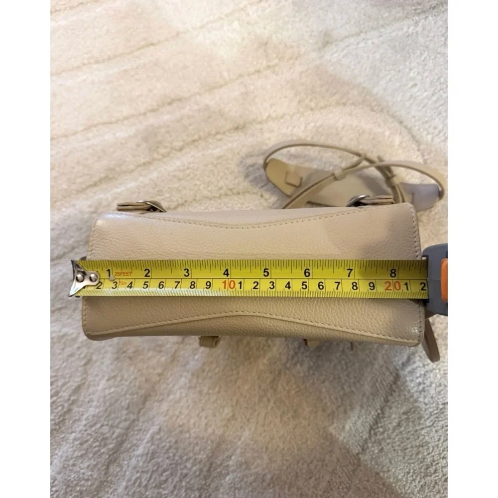 Auth LIKE NEW Balenciaga Neo mini Cream calfskin Leather Handbag 2 way strap - Picture 13 of 14